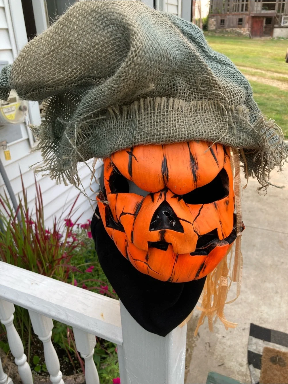 Creepy pumpkin masks and vine gloves